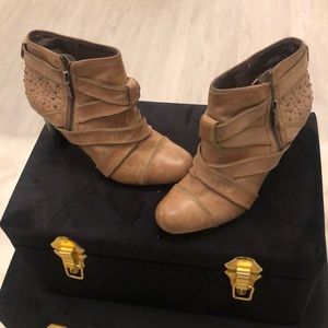 DKNY Leather Studded Bootie Size 10